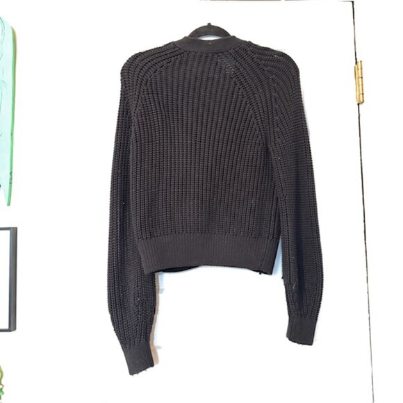 Everlane The Texture Cotton Cardigan in Black XS - Picture 3 of 9